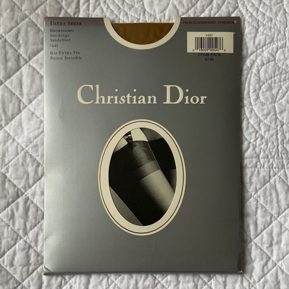Dior Ultra Sheer Diorissimo Stockings Pack 2 Pairs French Champagne Tan M NEW